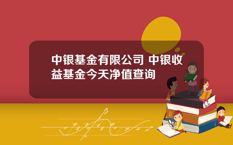 中银基金有限公司 中银收益基金今天净值查询